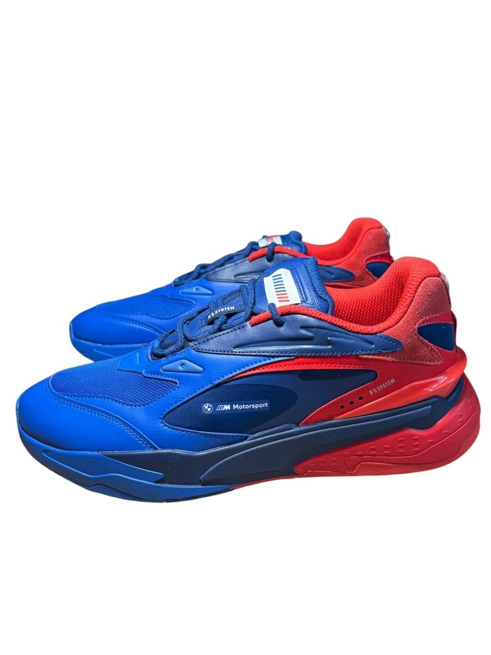NWT Puma BMW M Motorsport RS-Fast Sneakers – Men’s Blue & Red Athletic Shoes